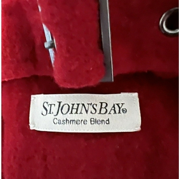 St Johns Bay Red Wool & Cashmere Blend Zip coat Jacket M - Picture 9 of 9